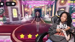 ☕🍫 Cozy Hot Cocoa Bar Look in Dress to Impress ❄️✨ #dresstoimpress #dresstoimpressroblox #dti
