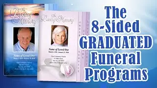8 Sided Graduated Funeral Programs - Funeral Program Template