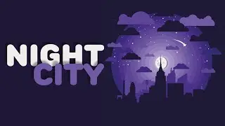 How To Design Night City Vector || Illustrator Tutorial || Hindi Tutorial