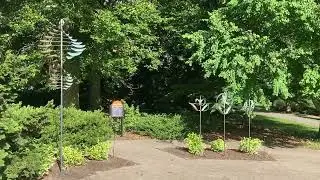Whitaker Wind Sculpture Dawes Arboretum Copper Double Helix Sail Wind Flower Meridian Nautilus