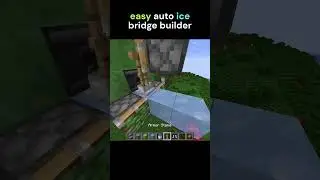Minecraft Auto Ice Bridge Builder 💨🥶 #minecraft #shorts