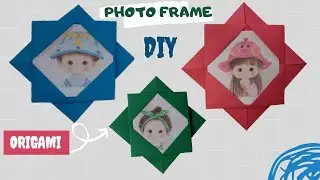 ОРИГАМИ ФОТОРАМКА ИЗ БУМАГИ | DIY ORIGAMI PHOTO FRAME