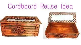 Cardboard Reuse Idea | DIY Treasure Chest with Paper | Paper Box