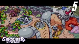 Lawan buaya dan robot - Teenage Mutant Ninja Turtles Shredder's Revenge part 5