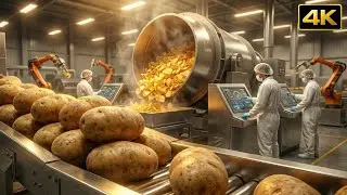 Inside a Pringles Factory | How Real Potatoes Turn Into Crunchy Chips  (Full Process)