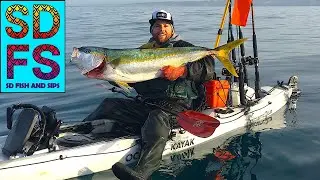 Old School Paddle Kayak Fishing La Jolla Yellowtail & Baja California | Winter  & Spring 2016 | SDFS