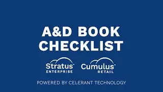 Stratus Enterprise & Cumulus Retail Tutorial A&D Checklist Books