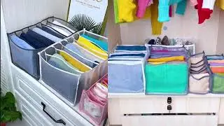 Amazoncom Upgraded TOOVREN Wardrobe Clothes Organizer for Jeans 9 Grids Larger Clothing Storage Orga