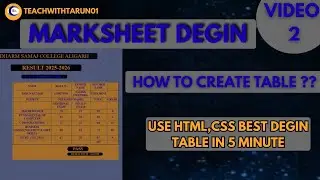 CREATE TABLE MARKSHEET DEGINING HTML ONLINE WORK SIDE ||YOUR QUESTION SOLVE HERE ..HTML CSS JAVA 