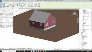 Revit Cabin - property lines, topography and building pad