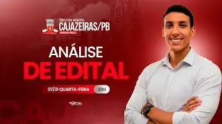 CONCURSO PREF. DE CAJAZEIRAS/PB: ANÁLISE DE EDITAL + PLANEJAMENTO DE ESTUDOS