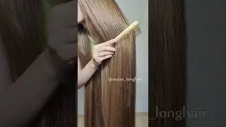 Super Silky! 😍🔥 Very long hair Real Rapunzel Nyata hairplay