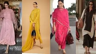 Deepika padukone dress styles/collage lookbook inspired by Deepika padukone/Deepika kurti design ||