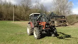 ZETOR 7045 + ZETOR 9641 VLÁČENÍ LUK.