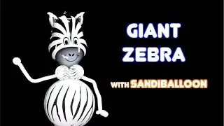 Easy Giant Zebra ~ Balloon Decoration Tutorial