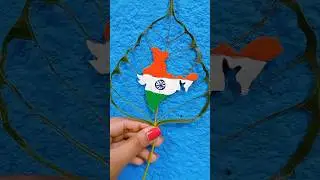 independence day art । india map drawing on leaf #shorts#youtubeshorts#independenceday#creative#diy