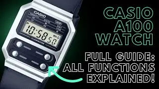 Руководство пользователя и руководство по эксплуатации часов Casio A100WE. Все функции объяснены.