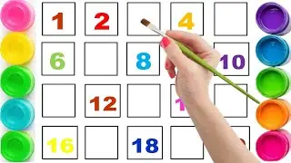 बच्चों के लिए Missing Numbers 1 से 20 | गुम हुए नंबर ढूंढो | Fun Math Game | Abc123 Colorful Minds