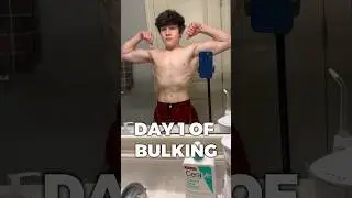 Day 1 of Bulking Vs. Day 100 Transformation
