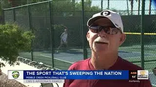 KPHO's Mark McClune Visits PebbleCreek's Pickleball Courts | 55+ Living | Robson Resort Communities