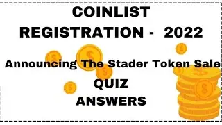 #coinlistsale #quizanswers Announcing The Stader Token Sale Quiz Answers