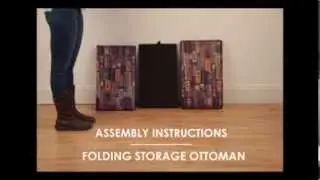 Folding Storage Ottoman assembly video