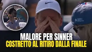 Sinner shock, si ritira in finale contro Alcaraz: &ldquo;Mi sento troppo male. Non riesco a muovermi&rdquo;