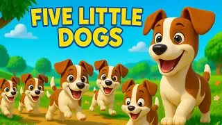 Five Little Dogs 3D Song | Nursery Rhymes | Best Kids Songs | Simple songs | #3danimation #rajamouli