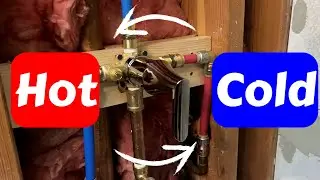 How to switch hot and cold water mixer valve.