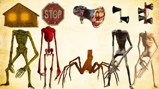 WRONG HEADS 5 SIREN HEAD,SIREN HEAD BLOOD,HOUSE HEAD,SIREN HEAD GREAT MOTHER,SIREN HEAD STOP SIGN