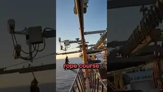 this rope course goes over the ocean...