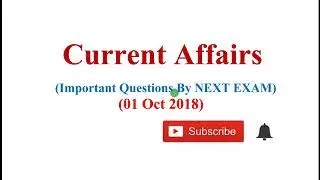 1 octव 2018 current affairs