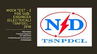 Mock Test - 2 | TSNPDCL Sub-Engineer | Nikhil Nakka