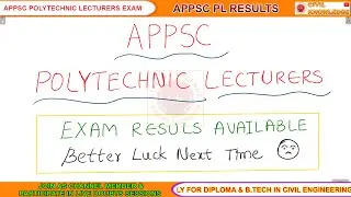APPSC POLYTECHNIC LECTURERS 2025 EXAM RESULTS RELEASED IN SITE NOTIFICATIONS