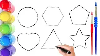 Shapes drawing for kids| learn 2d Shapes and colouring for kids | Shapes song for kids part 42