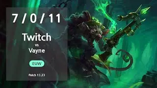 Twitch ADC vs Vayne - EUW Master Patch 13.23