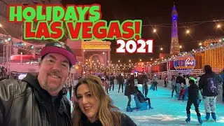 Holidays in Las Vegas! Strip Hotels Decor & Christmas Events + Cosmo Skating Rink,Forum Shops & More