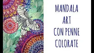 Mandala Butterfly: disegno con penne colorate (Disegno) Arte per Te