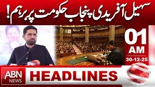 Sohail Afridi Slams Punjab Government Over Serious Issues | 01AM Headlines  | ABN News