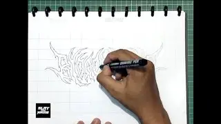 Drawing a Metal Band Logo by hand