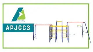 ActivPlay Modular Jungle Gym with Swing Set and Monkey Bars Kit