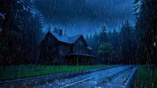 Rain & Thunder Escape 🌧️ Forest House Night Ambience