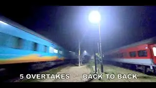 5 Overtakes Back to Back 130 kmph of WB Sampark Kranti Exp  |  2 Rajdhani+ Humsafar+ Prayagraj