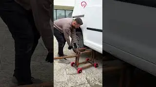 DIY Wheeled Car Jack #car #diy #hacks #tools