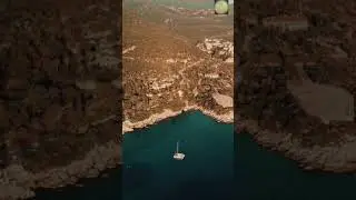 Aerial View of Marina at Sunset, Antalya Mountain Landscape Relaxing MUSIC #youtubevideo