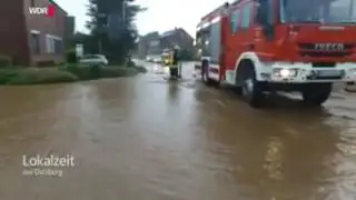 Schwere Unwetter und &Uuml;berschwemmung im Kreis Wesel 01.06.2016