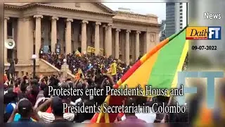 Protesters enter President&rsquo;s House and President's Secretariat in Colombo
