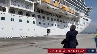 Piombino accoglie Costa Diadema, l'esultanza dei marittimi in isolamento a bordo
