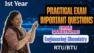 Important Question for practical exam (Chemistry) | Viva Questions | RTU/BTU | Dr. Rekha Mithal 