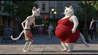 fat cat and skinny cat love story 😍 A love story you never forget🤗